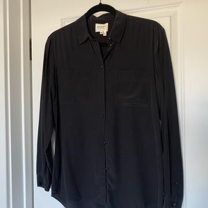 Sezane Black Button Up Shirt